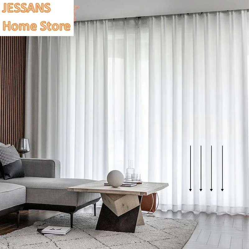 1PC White Tulle Chiffon Sheer Window Luxury Curtains for Living Room Modern Organza Drapes Bedroom Decoration Transparent Voile
1PC White Tulle Chiffon Sheer Window Luxury Curtains for Living Room Modern Organza Drapes Bedroom Decoration Transparent Voile