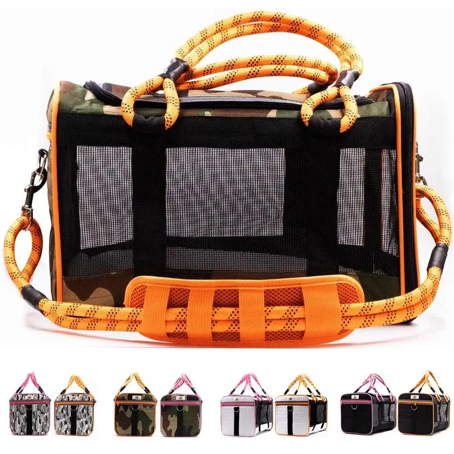 Approved Pet Carrier Army Camo amp Orange for Dog or Cat, Fits Under Seat, TSA Compliant, Ventilated Mesh Design w Waterproof Ba
Approved Pet Carrier Army Camo amp Orange for Dog or Cat, Fits Under Seat, TSA Compliant, Ventilated Mesh Design w Waterproof Ba