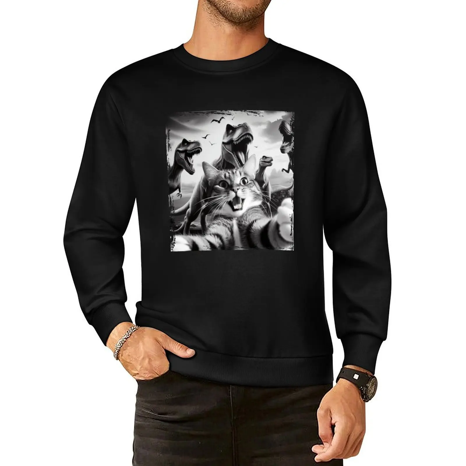 Funny Cat Dinosaur Selfie Pullover Hoodie men's sweat-shirt korean clothes new sweatshirts
Funny Cat Dinosaur Selfie Pullover Hoodie men's sweat-shirt korean clothes new sweatshirts