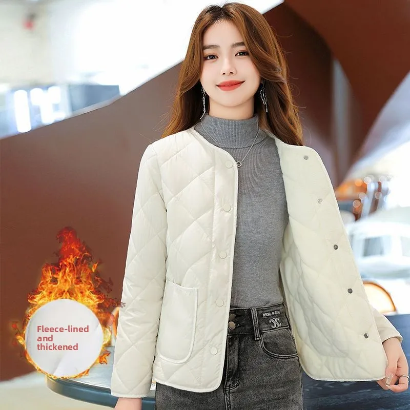 Thiened Fce Lined round Ne Cotton Jaet Warm Simple Comfortable Base Layer Autumn Winter Versatile Cotton Coat
Thiened Fce Lined round Ne Cotton Jaet Warm Simple Comfortable Base Layer Autumn Winter Versatile Cotton Coat