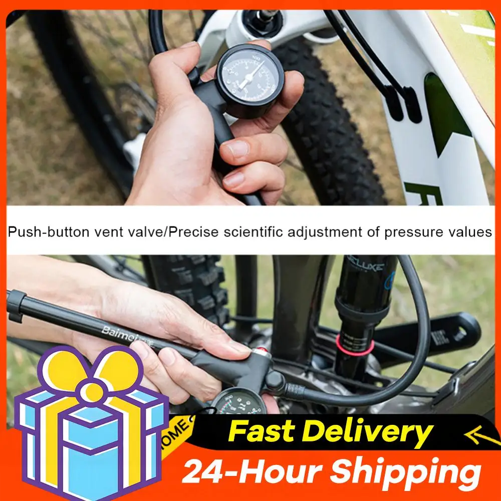 300PSI Bicycle Air Pump with Gauge MTB Bike Shock Pump High Pressure Bike Tire Air Pump for Mountain Bike Front/Rear Suspension
300PSI Bicycle Air Pump with Gauge MTB Bike Shock Pump High Pressure Bike Tire Air Pump for Mountain Bike Front/Rear Suspension
