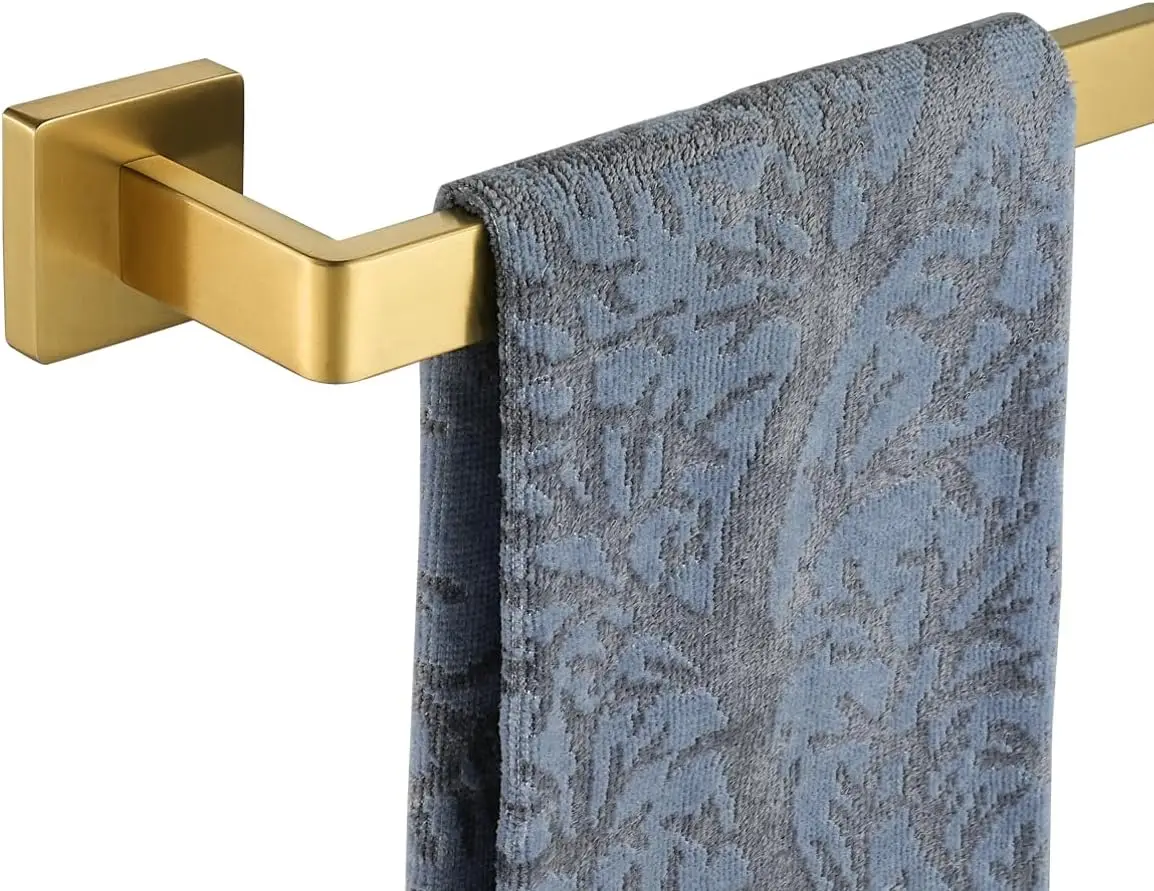 20.41" Gold Towel Bar, Rounded Edges, 304 Stainless Steel, Wall Mount, 18" Usable Length
20.41" Gold Towel Bar, Rounded Edges, 304 Stainless Steel, Wall Mount, 18" Usable Length