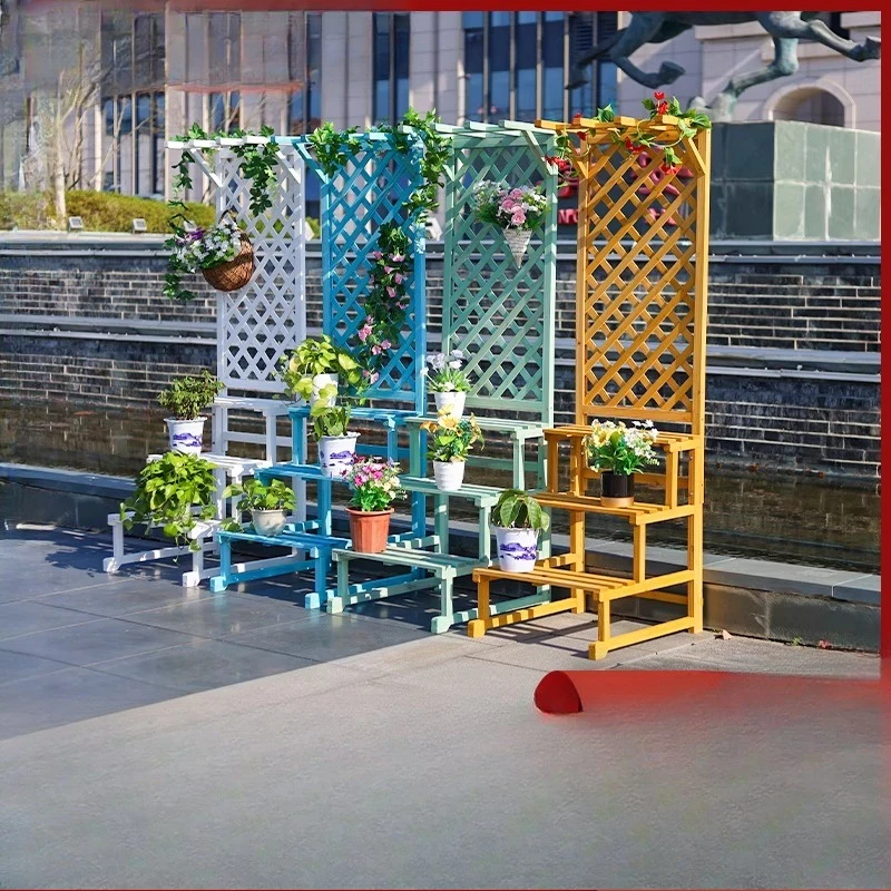 Outdoor courtyard anticorrosive solid wood floor-to-ceiling flower stand
Outdoor courtyard anticorrosive solid wood floor-to-ceiling flower stand