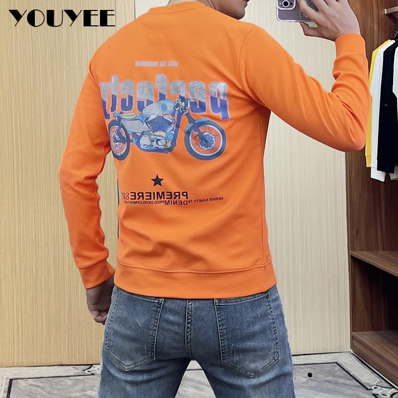 Men's Round Neck Pullover Plush Sweatershirts Motorcycle Printing Orange Hoodies Autumn Winter Fashion Trend Casual Man Cloting
Men's Round Neck Pullover Plush Sweatershirts Motorcycle Printing Orange Hoodies Autumn Winter Fashion Trend Casual Man Cloting