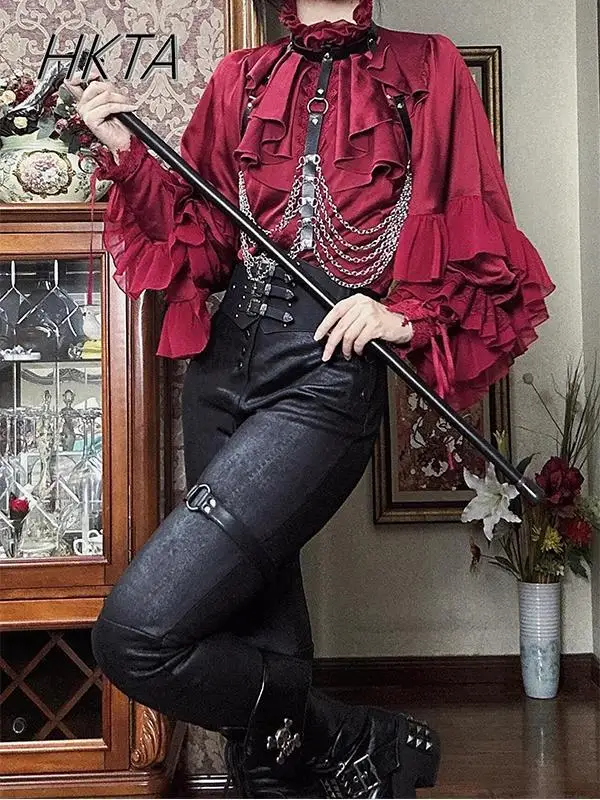 Christmas New Year's Robe Wear Costume Gothic Red Shirt Spring New Bat Long Sleeve Blouse Women Lolita Blusas Mujer Y2k Tops
Christmas New Year's Robe Wear Costume Gothic Red Shirt Spring New Bat Long Sleeve Blouse Women Lolita Blusas Mujer Y2k Tops