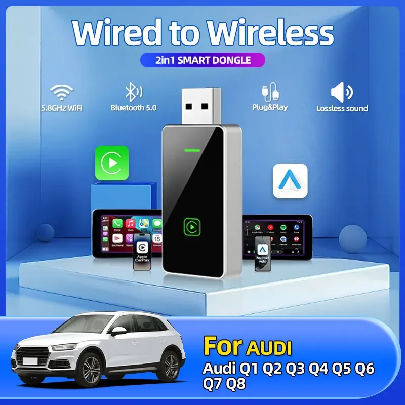 Fashion New Wireless Carplay Adapter Android Auto Wireless Adapter 2in1 Car Car Accessories For Audi Q1 Q2 Q3 Q4 Q5 Q6 Q7 Q8
Fashion New Wireless Carplay Adapter Android Auto Wireless Adapter 2in1 Car Car Accessories For Audi Q1 Q2 Q3 Q4 Q5 Q6 Q7 Q8
