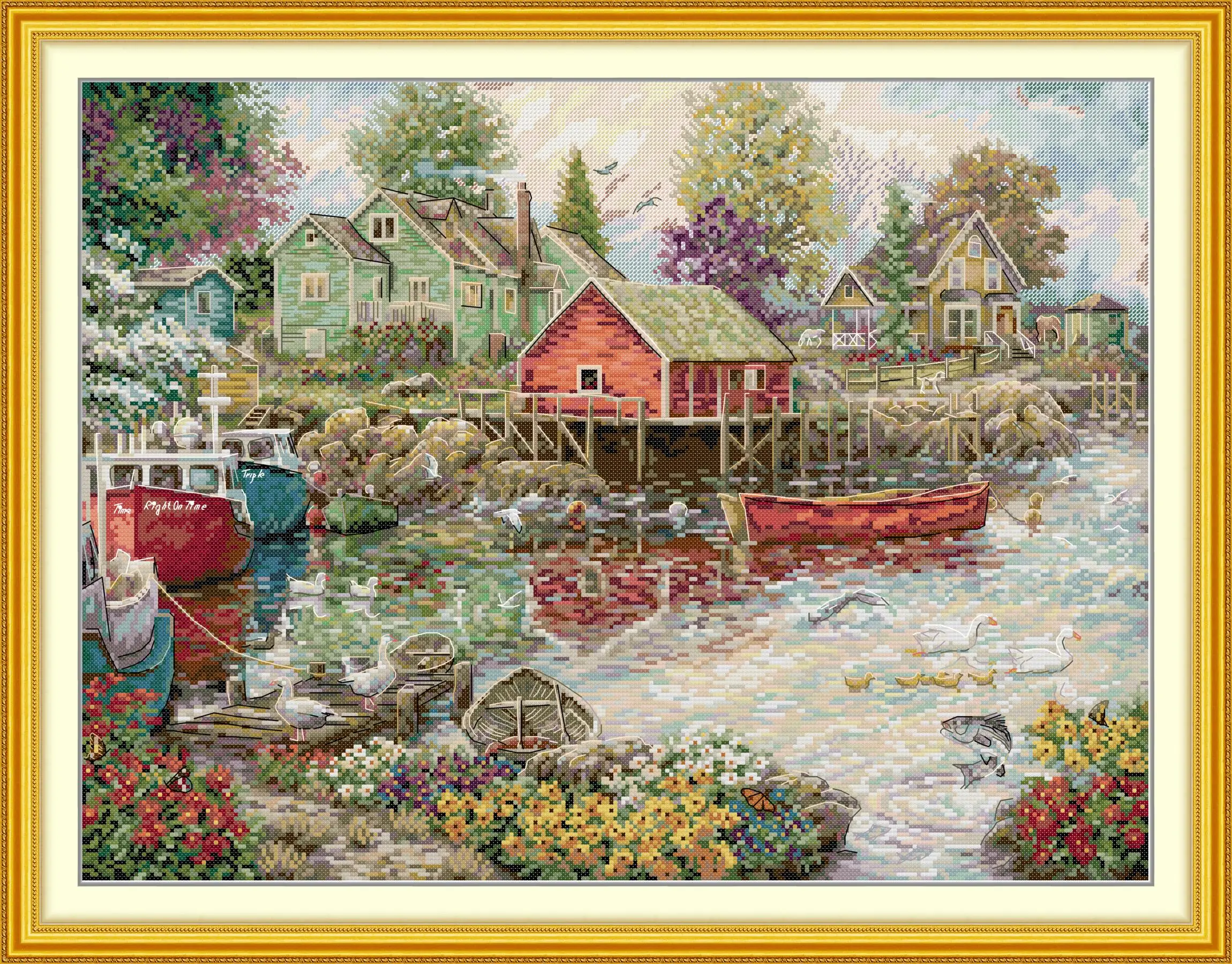 Maydear Full Cross Stitch Kit, 11CT/14CT/16CT/9CT Aida Fabric,DMC Threads Sewing Pattern Embroidery Set-Colorful Bays
Maydear Full Cross Stitch Kit, 11CT/14CT/16CT/9CT Aida Fabric,DMC Threads Sewing Pattern Embroidery Set-Colorful Bays