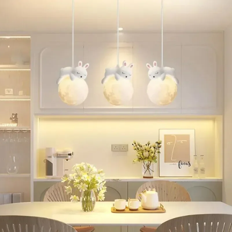 Nordic Little Cute Rabbit Pendant Lights LED Minimalist 3 Heads Interior Decoration Chandelier 3D Lampshade G9 Bulb
Nordic Little Cute Rabbit Pendant Lights LED Minimalist 3 Heads Interior Decoration Chandelier 3D Lampshade G9 Bulb