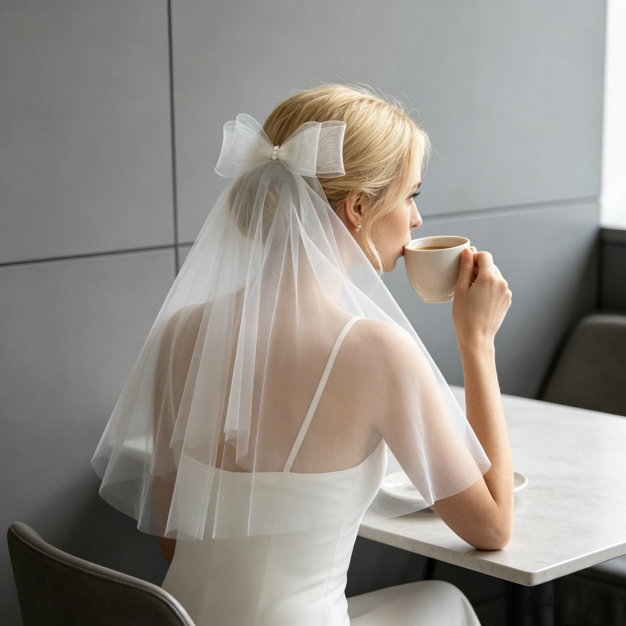 Chic Bridal Veil Big Bow Decoration Beaded Short Simple Wedding Dress Accessory for Women Daily Ritual Ceremony Headpiece G95
Chic Bridal Veil Big Bow Decoration Beaded Short Simple Wedding Dress Accessory for Women Daily Ritual Ceremony Headpiece G95