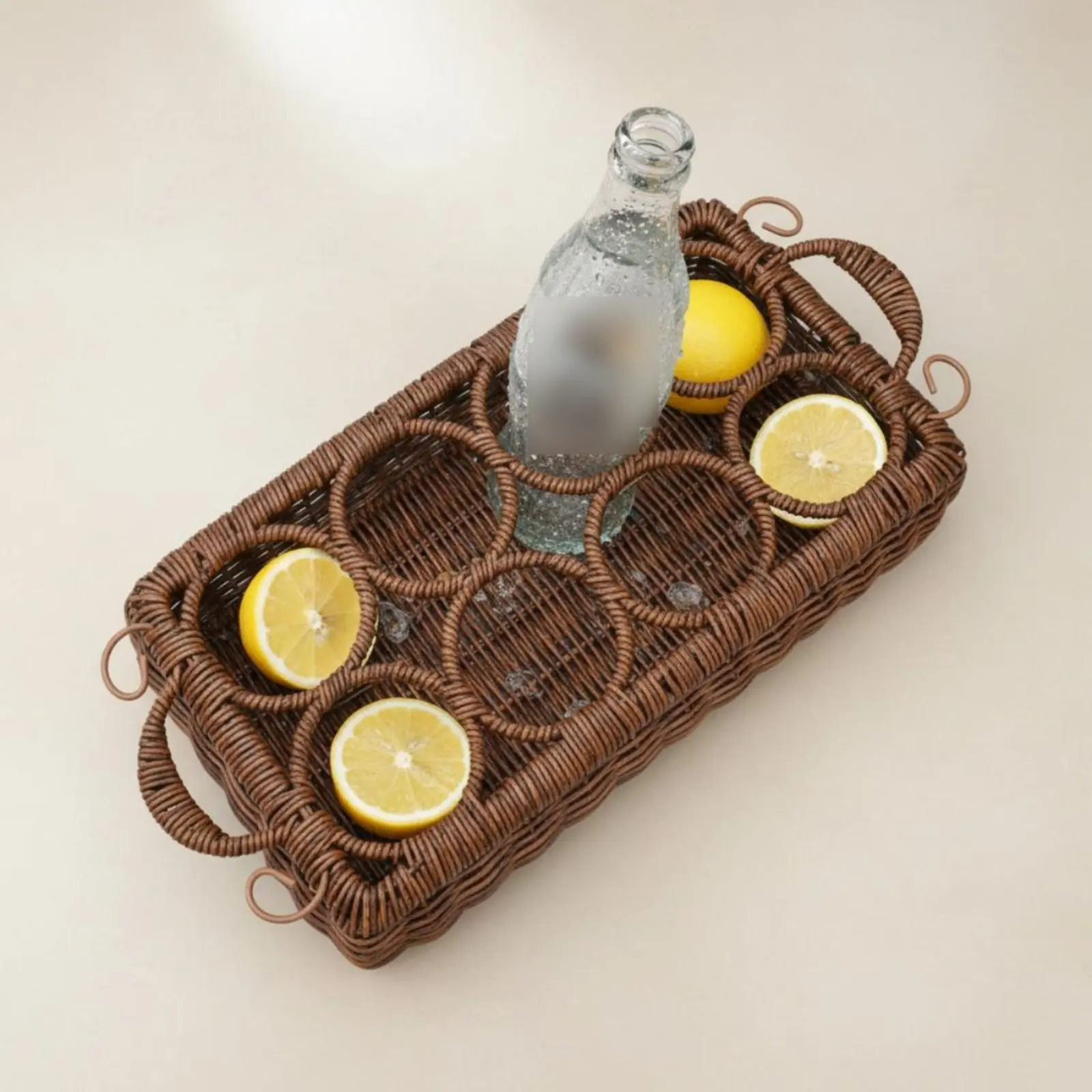 Circular Drink Organizer Multi-Slot Rectangular Drink Organizer Rattan Bottle Stand Long-Lasting Wicker Wine Holder Rustic
Circular Drink Organizer Multi-Slot Rectangular Drink Organizer Rattan Bottle Stand Long-Lasting Wicker Wine Holder Rustic