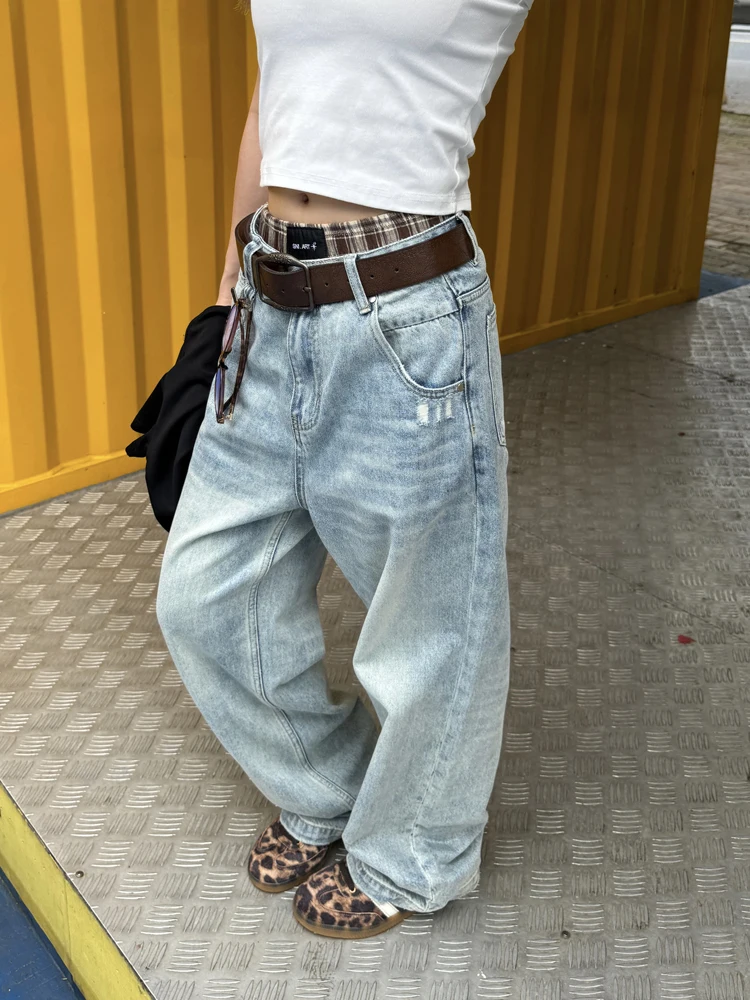 Retro Wide Leg Denim Jeans Women's Spring 2025 Loose Slimming Draped Versatile Washed Floor-Length Pants Casual High Waist
Retro Wide Leg Denim Jeans Women's Spring 2025 Loose Slimming Draped Versatile Washed Floor-Length Pants Casual High Waist
