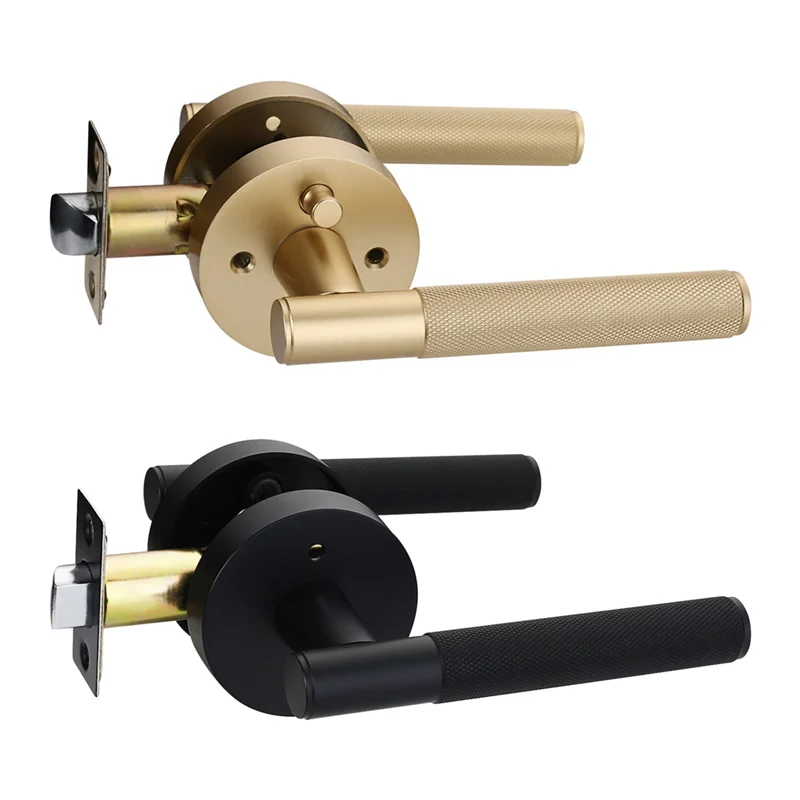 -HADS Privacy Door Handle Knurled Handle Lever Bedroom Bathroom Passage Door Lock Reversible Keyless
-HADS Privacy Door Handle Knurled Handle Lever Bedroom Bathroom Passage Door Lock Reversible Keyless
