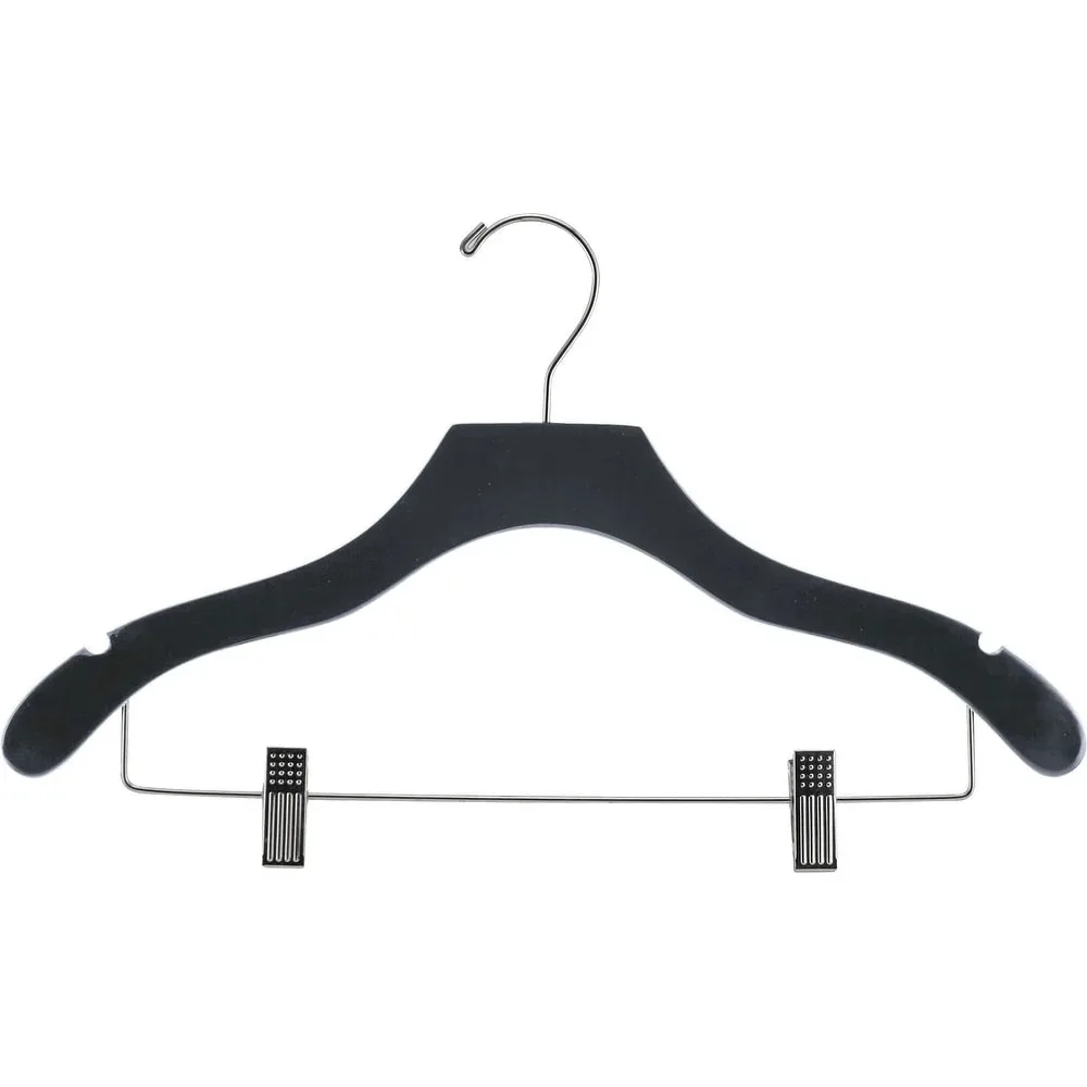 International Hanger Wooden Wavy Combo Hanger, Black Finish with Chrome Hardware, Box of 50
International Hanger Wooden Wavy Combo Hanger, Black Finish with Chrome Hardware, Box of 50