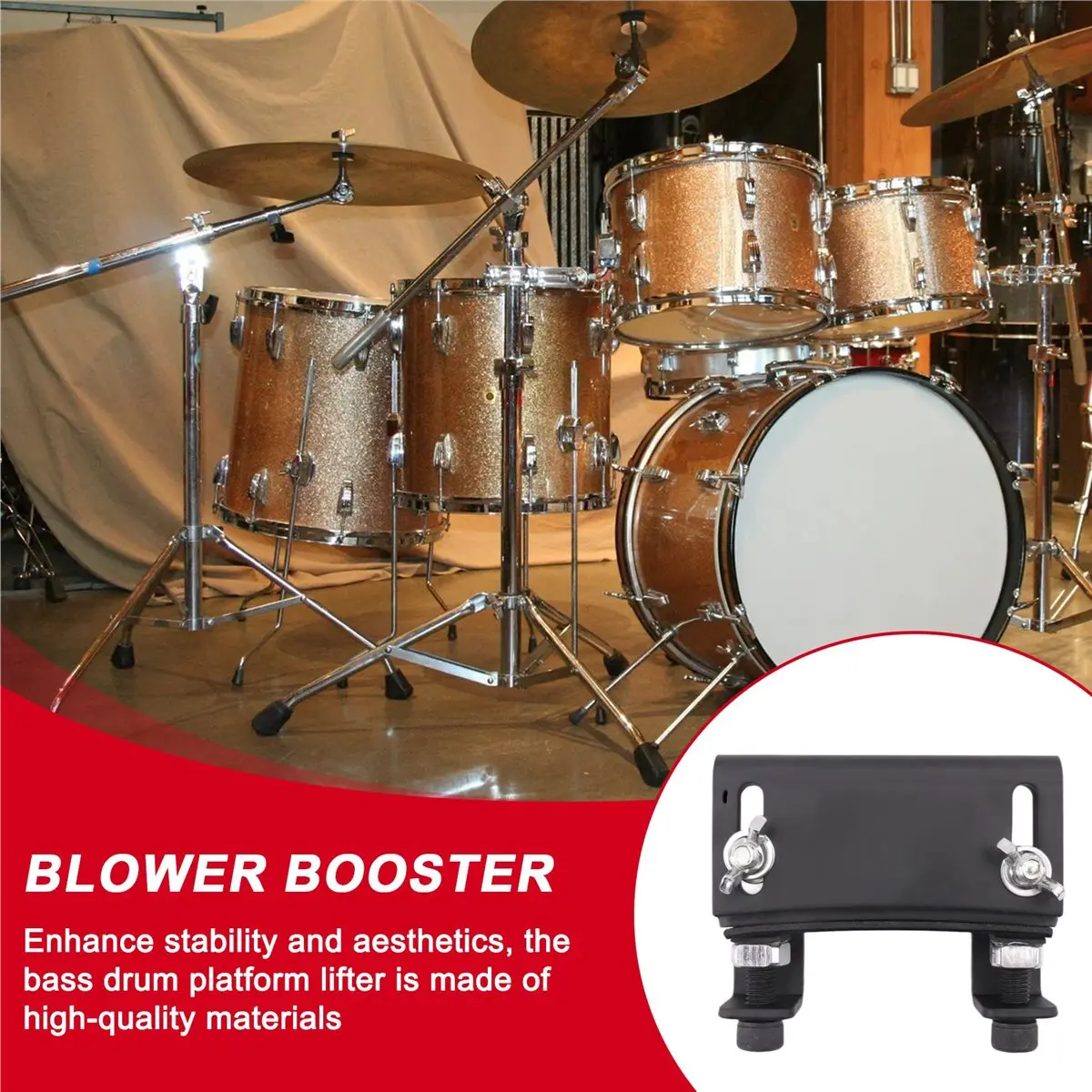 ABPP Drum Booster Electronic Drum Pad Electric Drum Electric Lifter Drum Pedal Stand Drum Platform Lifter(Black)
ABPP Drum Booster Electronic Drum Pad Electric Drum Electric Lifter Drum Pedal Stand Drum Platform Lifter(Black)