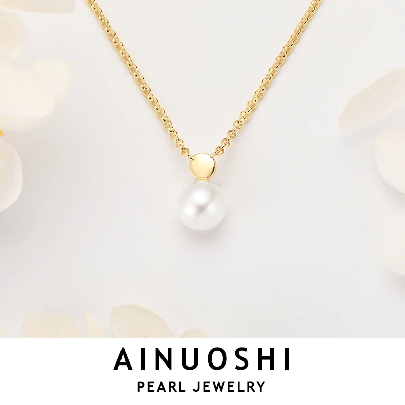 AINUOSHI 8mm Freshwater Nature Pearl Necklace 925 Sterling Silver Necklaces For Women Girls Korean INS Pendant Jewelry Gift
AINUOSHI 8mm Freshwater Nature Pearl Necklace 925 Sterling Silver Necklaces For Women Girls Korean INS Pendant Jewelry Gift