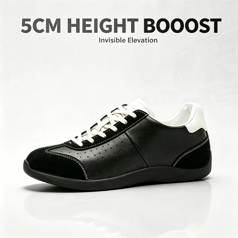 Men 5CM Invisible Height Increasing Sneakers Split Leather Retro Trainer Sports Soft Casual Shoes Comfortable Elevator Shoes
Men 5CM Invisible Height Increasing Sneakers Split Leather Retro Trainer Sports Soft Casual Shoes Comfortable Elevator Shoes