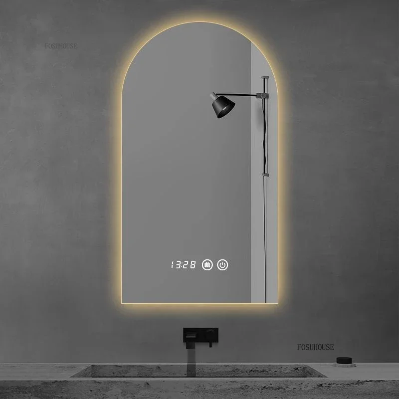 Home Semicircular Hair Salon Mirror Arched Smart Bath Mirror Toilet Led Lighted Dressing Mirrors Bathroom Fixture Wall Mounted
Home Semicircular Hair Salon Mirror Arched Smart Bath Mirror Toilet Led Lighted Dressing Mirrors Bathroom Fixture Wall Mounted