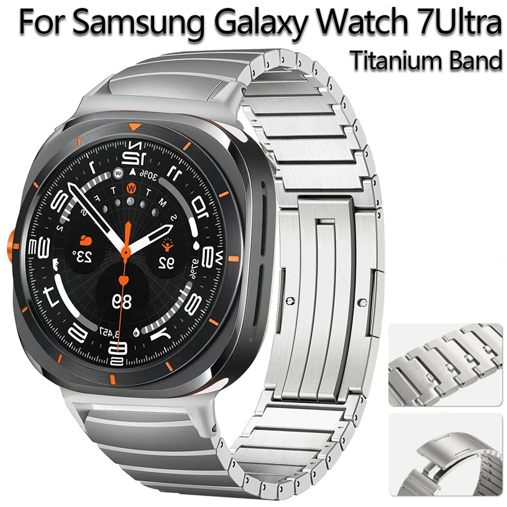 Ремешок титановый металлический для Samsung Galaxy Watch 7 Ultra, быстросъемный складной браслет с пряжкой для Galaxy Watch 7 Ultra, 47 мм
Ремешок титановый металлический для Samsung Galaxy Watch 7 Ultra, быстросъемный складной браслет с пряжкой для Galaxy Watch 7 Ultra, 47 мм
