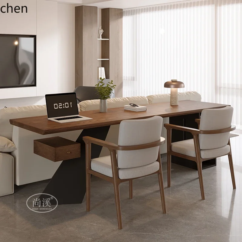 H5.26 solid wood living room sofa back long desk double computer table wrought iron tea table learning large board table office
H5.26 solid wood living room sofa back long desk double computer table wrought iron tea table learning large board table office