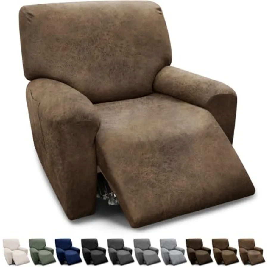 Chair Covers 4-Pieces Chair Covers 1 Seater Cover for Chair Leather Look Slipcovers with Pockets Spandex Fabric Furniture Cover
Chair Covers 4-Pieces Chair Covers 1 Seater Cover for Chair Leather Look Slipcovers with Pockets Spandex Fabric Furniture Cover