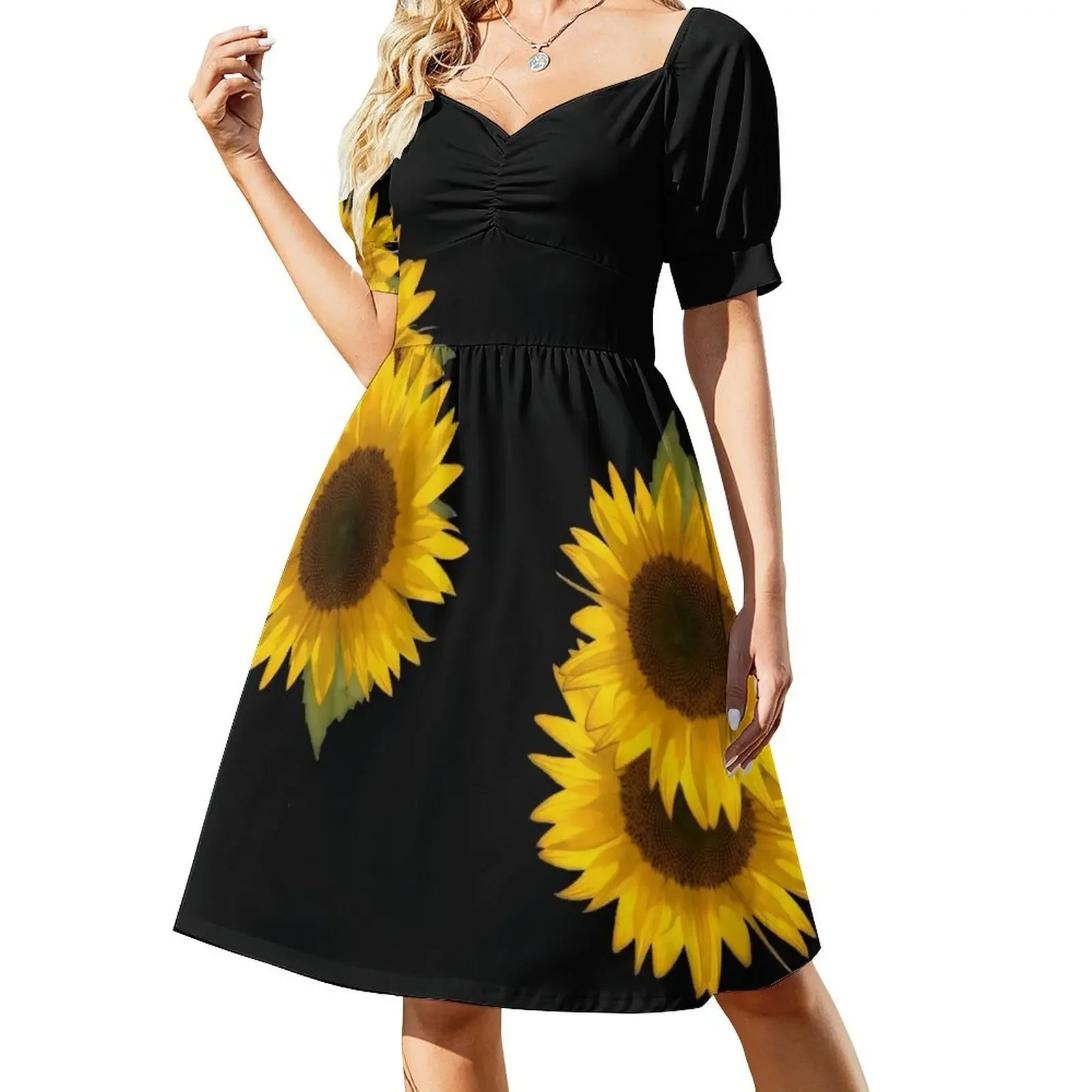 Sunflowers Group Design Dress Evening dresses Women's clothing evening dress Women's skirt
Sunflowers Group Design Dress Evening dresses Women's clothing evening dress Women's skirt