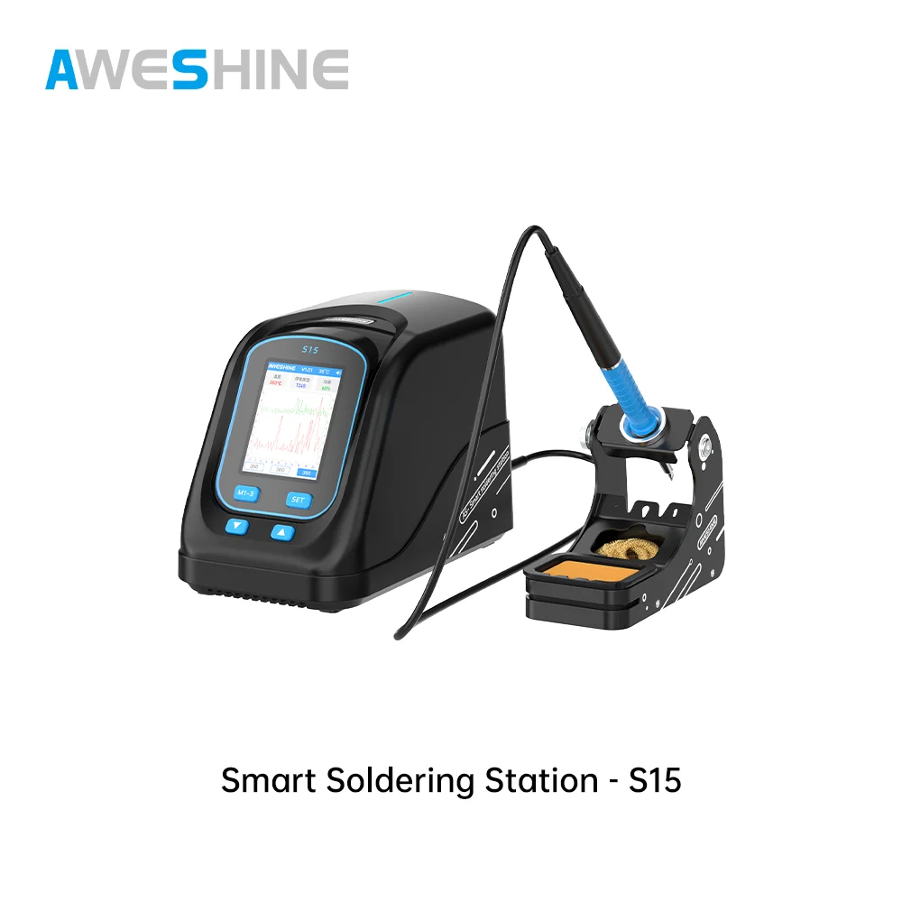 AWESHINE S15 Smart T245 T210 Soldering Station Portable 200W Peak Power Stable Soldering Machine with 2.8 inch Digital Display
AWESHINE S15 Smart T245 T210 Soldering Station Portable 200W Peak Power Stable Soldering Machine with 2.8 inch Digital Display