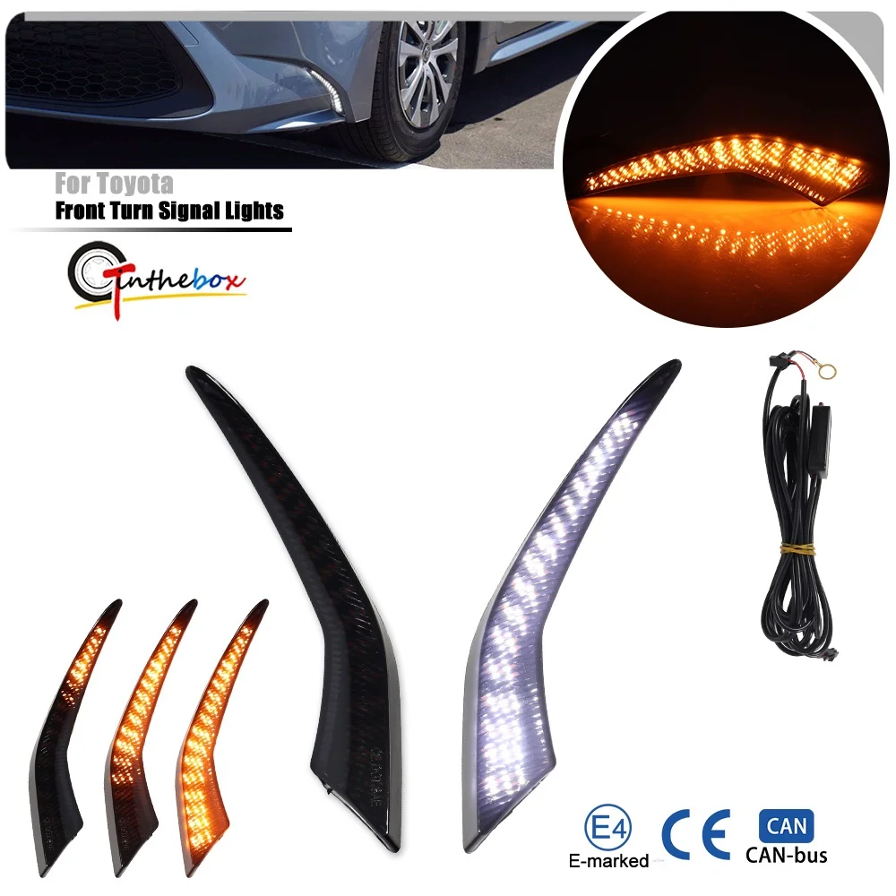 Dual-color LED Car Dynamic Amber Front Turn Signal Lights & White DRL Running/Fog Lights For Toyota Corolla L LE XLE 2020-2023
Dual-color LED Car Dynamic Amber Front Turn Signal Lights & White DRL Running/Fog Lights For Toyota Corolla L LE XLE 2020-2023