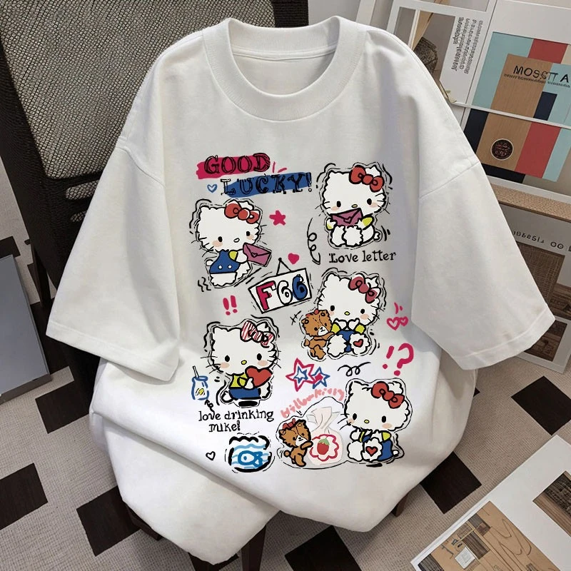 2026 Summer Hello Kitty Oversized T-shirt High Quality Cotton Doodle Collage Print Unisex Retro Casual Y2K for Adults Kids
2026 Summer Hello Kitty Oversized T-shirt High Quality Cotton Doodle Collage Print Unisex Retro Casual Y2K for Adults Kids