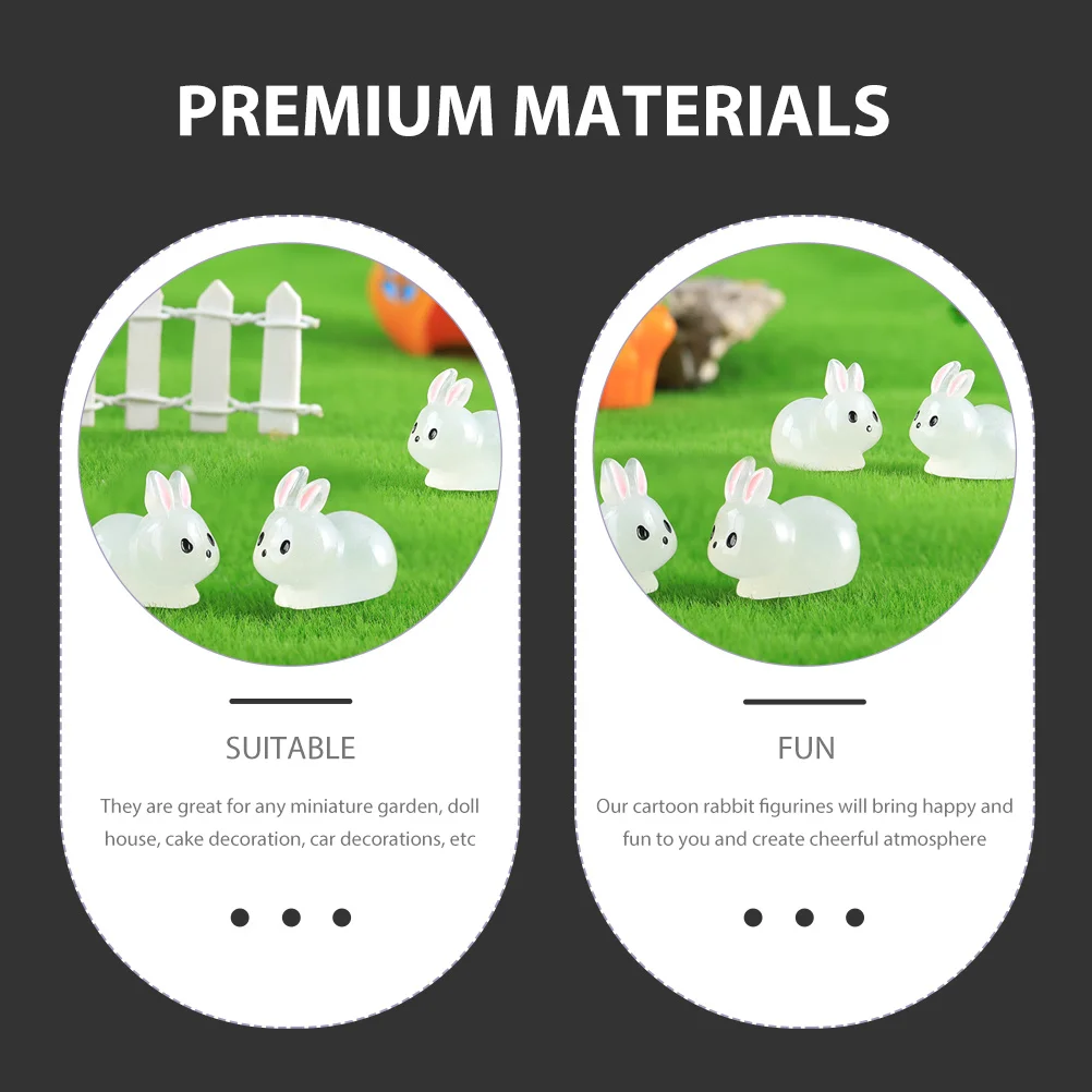 20Pcs Miniature Rabbit Resin Statue Glowing Mouse Garden Micro Landscape Decor Mini Rabbit Mini Resin Animals Bunny Figurine
20Pcs Miniature Rabbit Resin Statue Glowing Mouse Garden Micro Landscape Decor Mini Rabbit Mini Resin Animals Bunny Figurine
