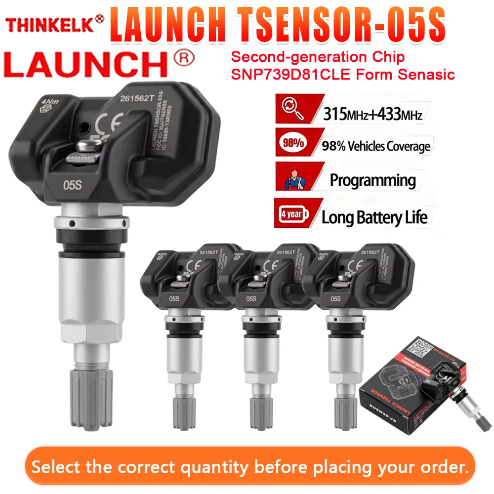 2026 LAUNCH X431 TSENSOR-05S Second-generation Chip SNP739D81CLE TPMS Sensor 315MHz/433MHz RF Tire Pressure Sensor Adjust Angle
2026 LAUNCH X431 TSENSOR-05S Second-generation Chip SNP739D81CLE TPMS Sensor 315MHz/433MHz RF Tire Pressure Sensor Adjust Angle