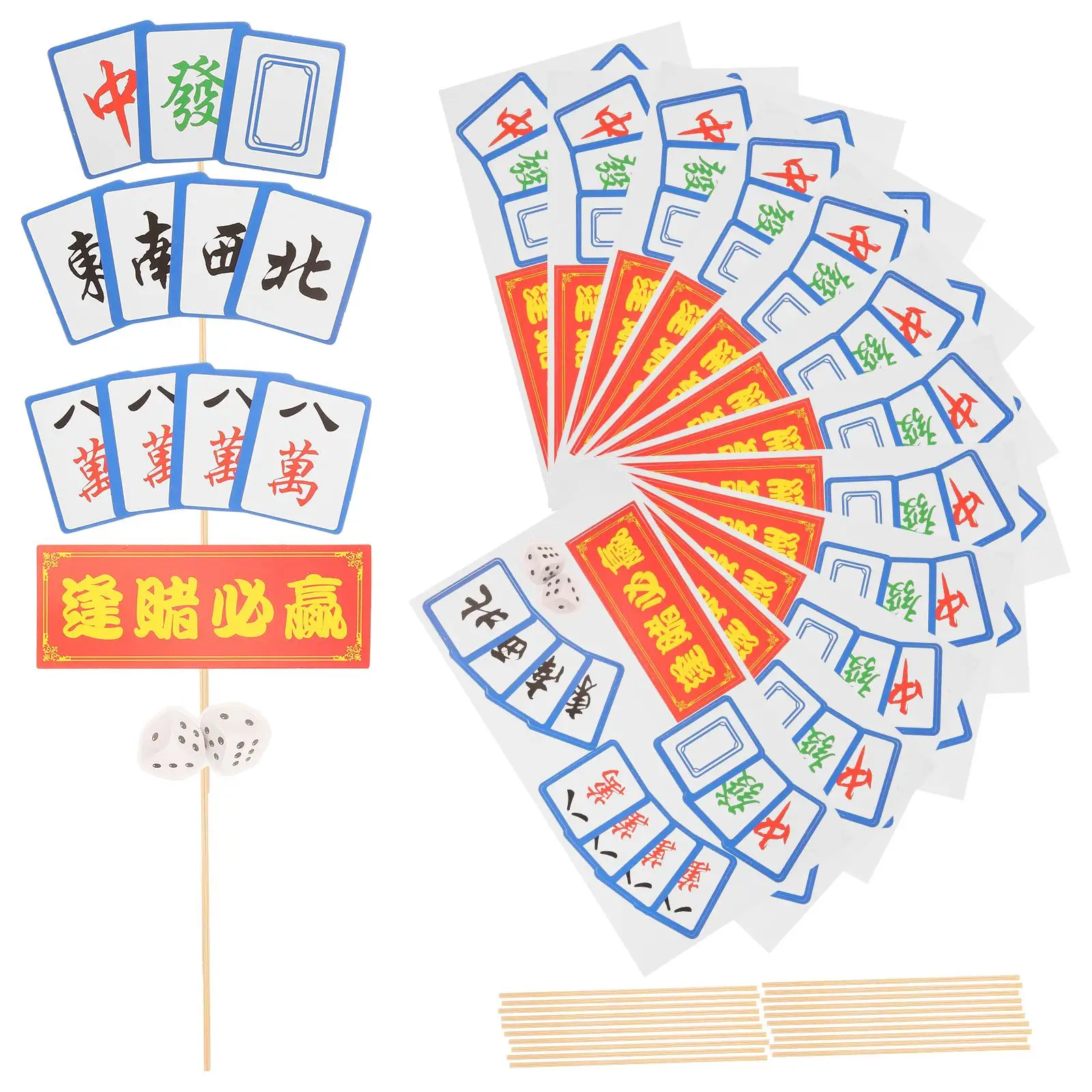80pcs Mahjong Decorations Birthday Cake Toppers Party Favors Wedding Picks Domino Holiday Cake Picks Theme Fruit Skewers
80pcs Mahjong Decorations Birthday Cake Toppers Party Favors Wedding Picks Domino Holiday Cake Picks Theme Fruit Skewers