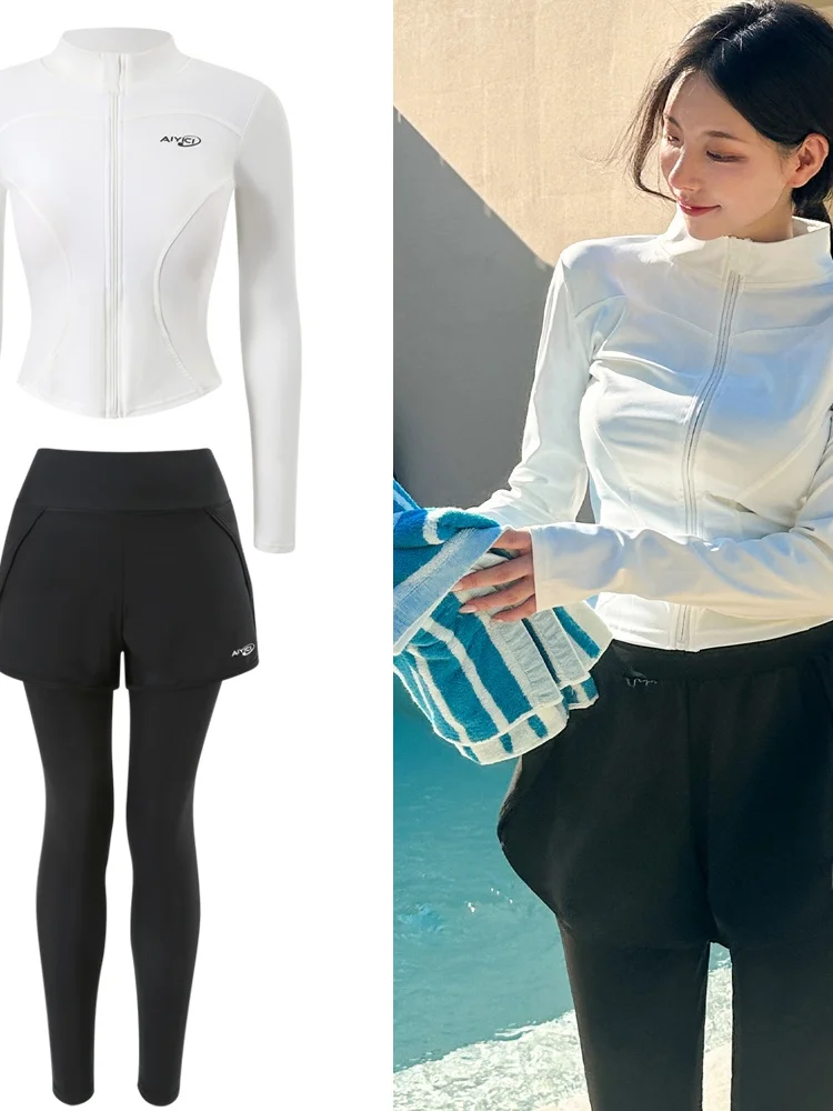 2026 New Women's Dive Suit High Ne Long Sve Flat Angle Long Pants Two Piece Set Sport Sle Sunscreen And Warmth
2026 New Women's Dive Suit High Ne Long Sve Flat Angle Long Pants Two Piece Set Sport Sle Sunscreen And Warmth