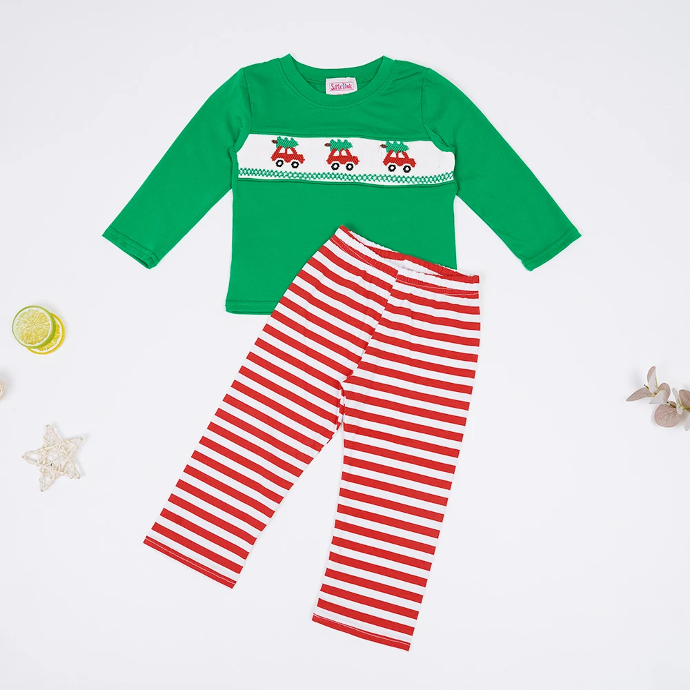 Boutique Smock Baby Boy Clothes Set Cotton Clothes Suit Hand Embroidery Christmas 2pcs Long Sleeve Stripe Pants Children Set
Boutique Smock Baby Boy Clothes Set Cotton Clothes Suit Hand Embroidery Christmas 2pcs Long Sleeve Stripe Pants Children Set
