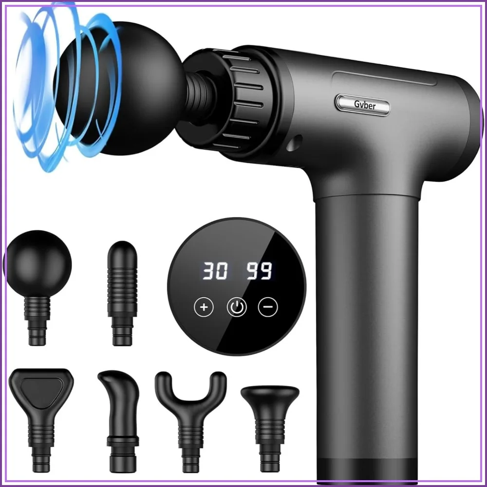 Deep Tissue Massage Gun, Handheld Percussion Back Massager for Athletes, 6 Attachments & 30 Speeds
Deep Tissue Massage Gun, Handheld Percussion Back Massager for Athletes, 6 Attachments & 30 Speeds