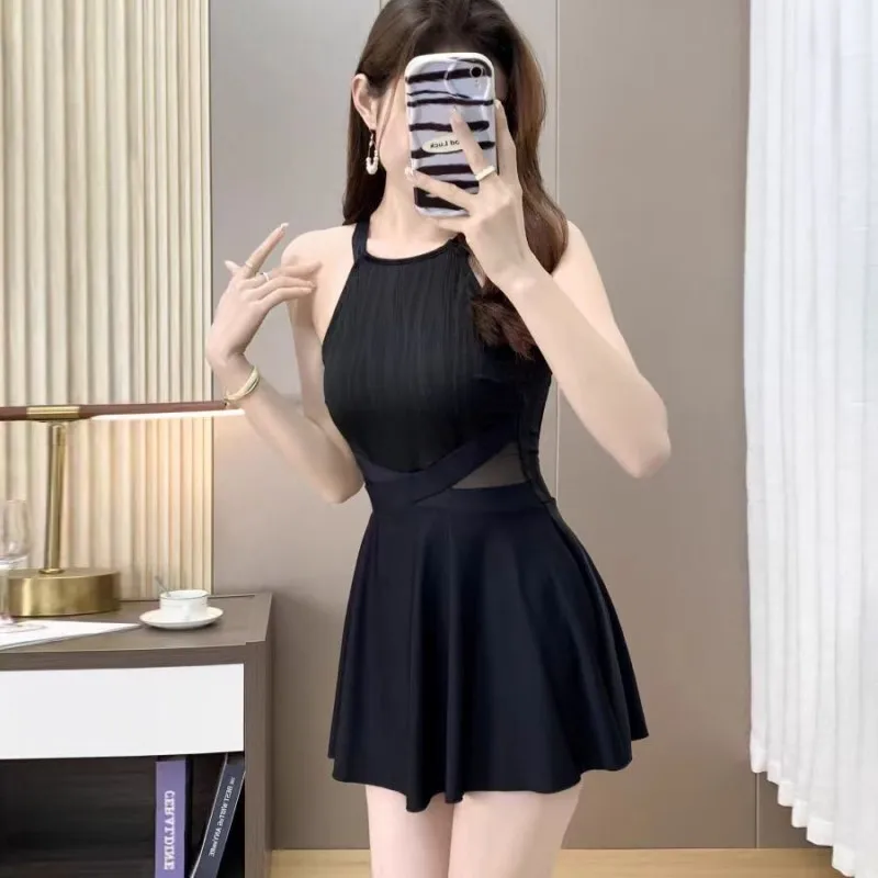 Women's One-Piece Swimsuit Pure Color Slimming High Waist Cover-Up Casual Sle No-Sve Fixed Bust Pad Leisure Swimwear
Women's One-Piece Swimsuit Pure Color Slimming High Waist Cover-Up Casual Sle No-Sve Fixed Bust Pad Leisure Swimwear