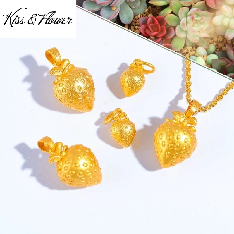 KISS&FLOWER Gold Strawberry Necklace Pendants For Women Wedding Party Birthday Christmas Bride Mother Girl Ladies Gifts PD194
KISS&FLOWER Gold Strawberry Necklace Pendants For Women Wedding Party Birthday Christmas Bride Mother Girl Ladies Gifts PD194