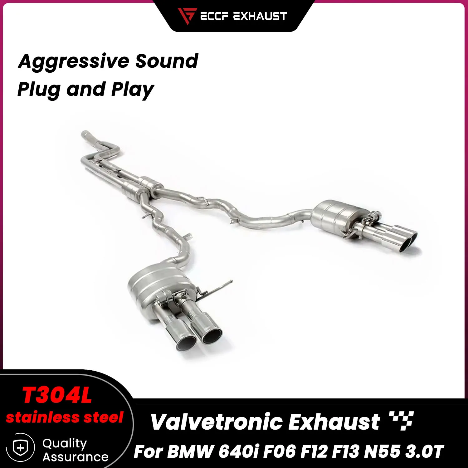 ECCF Pneumatic Valve Stainless Steel Catback Exhaust for BMW 640i F06 F12 F13 N55 3.0T Aggressive Sound Performance Upgrade
ECCF Pneumatic Valve Stainless Steel Catback Exhaust for BMW 640i F06 F12 F13 N55 3.0T Aggressive Sound Performance Upgrade