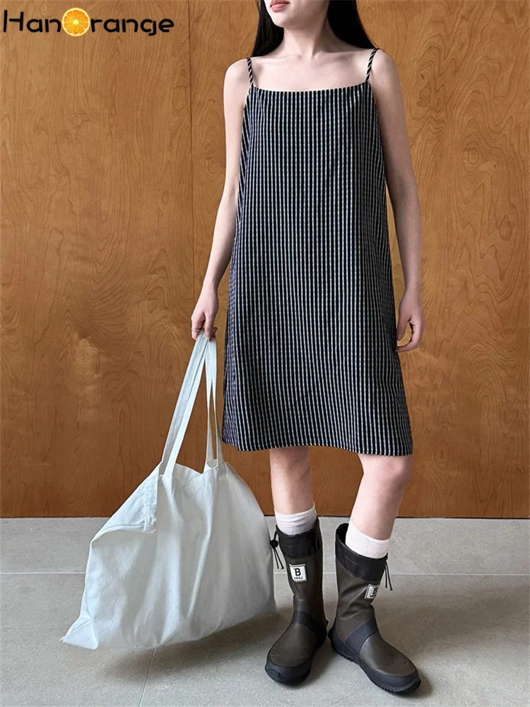 HanOrange 2025 Striped Camisole Dress Spring Summer Layered Versatile Dress A-line Dress Apricot/Black
HanOrange 2025 Striped Camisole Dress Spring Summer Layered Versatile Dress A-line Dress Apricot/Black