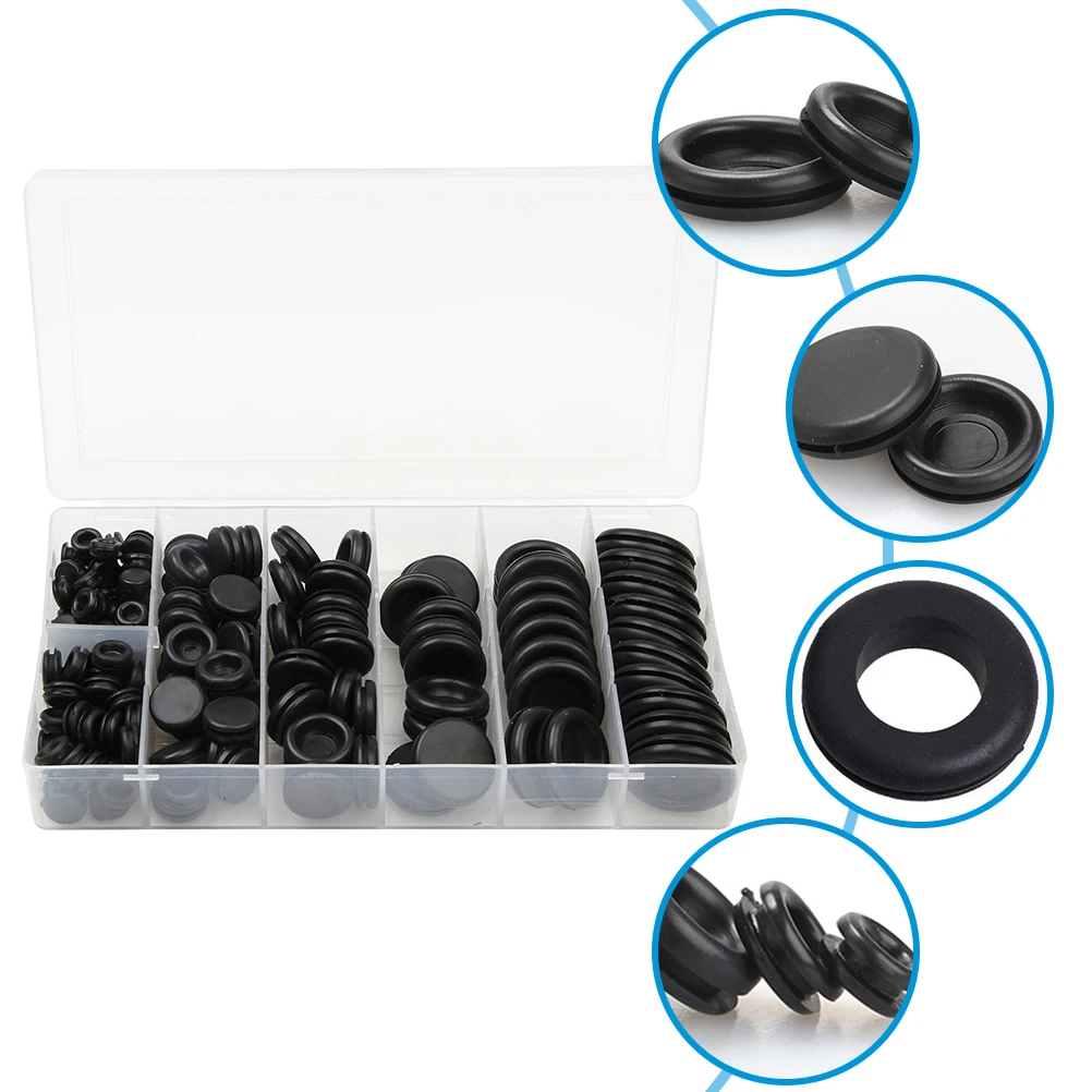 200pcs Rubber Grommet Set Wear Resisting Wire Washer Gasket Single Sided Installation Storage Case Included
200pcs Rubber Grommet Set Wear Resisting Wire Washer Gasket Single Sided Installation Storage Case Included