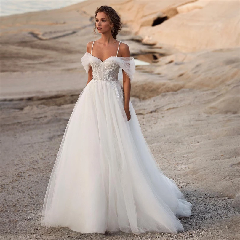 Nersesyan Princess Appliques Lace Wedding Dresses Spaghetti Strap Sweetheart Off Shoulder A-Line Long 2023 Vestidos De Novia
Nersesyan Princess Appliques Lace Wedding Dresses Spaghetti Strap Sweetheart Off Shoulder A-Line Long 2023 Vestidos De Novia
