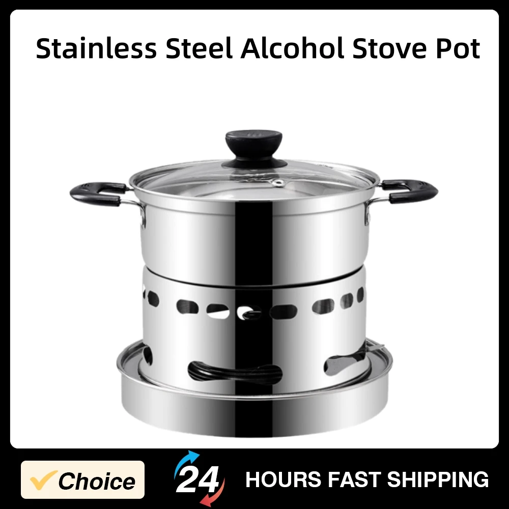 Outdoors Stainless Steel Alcohol Stove Pot Set Portable Burner Barbecue Camping Hiking Picnic Cookware Small Hotpot Set
Outdoors Stainless Steel Alcohol Stove Pot Set Portable Burner Barbecue Camping Hiking Picnic Cookware Small Hotpot Set