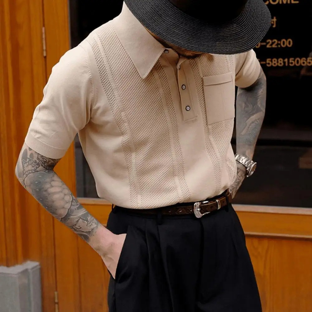 Summer Men Shirt Solid Color Short Sleeves Pockets Men Tops Turn down Collar Half Single breasted Shirt Business Casual Top
Summer Men Shirt Solid Color Short Sleeves Pockets Men Tops Turn down Collar Half Single breasted Shirt Business Casual Top
