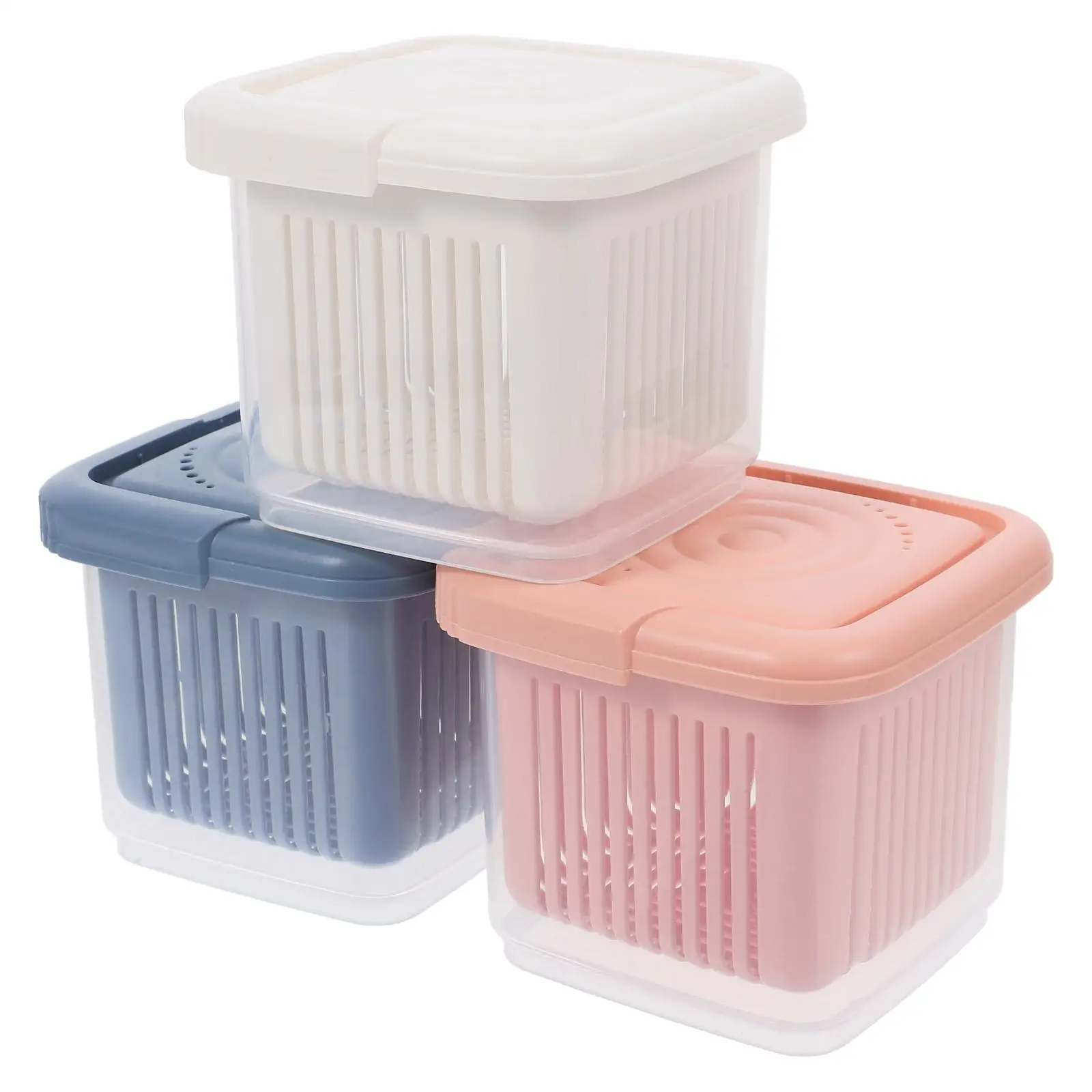 3 Pcs Food Storage Containers Double Layer Fresh Keeping Kitchen Boxes Dust Insect Proof Sealed Design Function
3 Pcs Food Storage Containers Double Layer Fresh Keeping Kitchen Boxes Dust Insect Proof Sealed Design Function