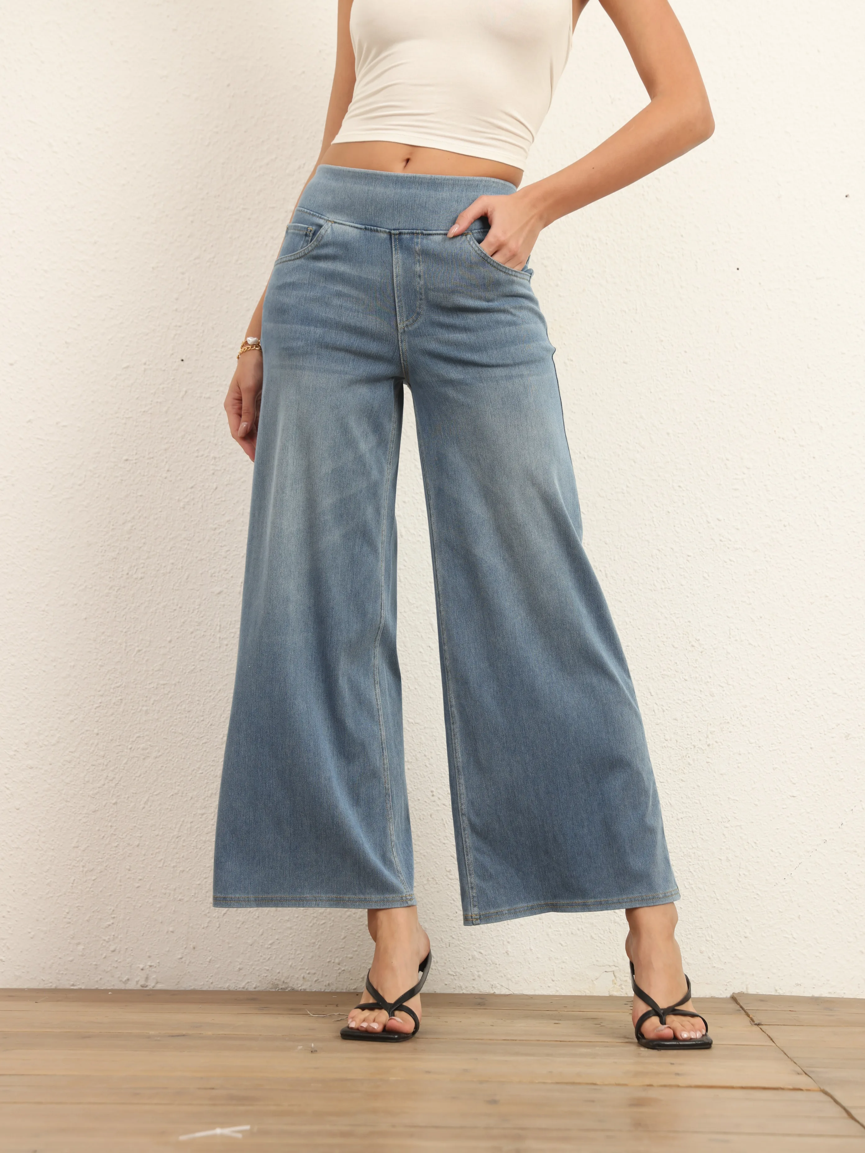 Shascullfites Women's Wide Leg Stretch Jeans Light Blue Flare Pants Denim Straight Trousers Sexy Fit Casual Jeans
Shascullfites Women's Wide Leg Stretch Jeans Light Blue Flare Pants Denim Straight Trousers Sexy Fit Casual Jeans