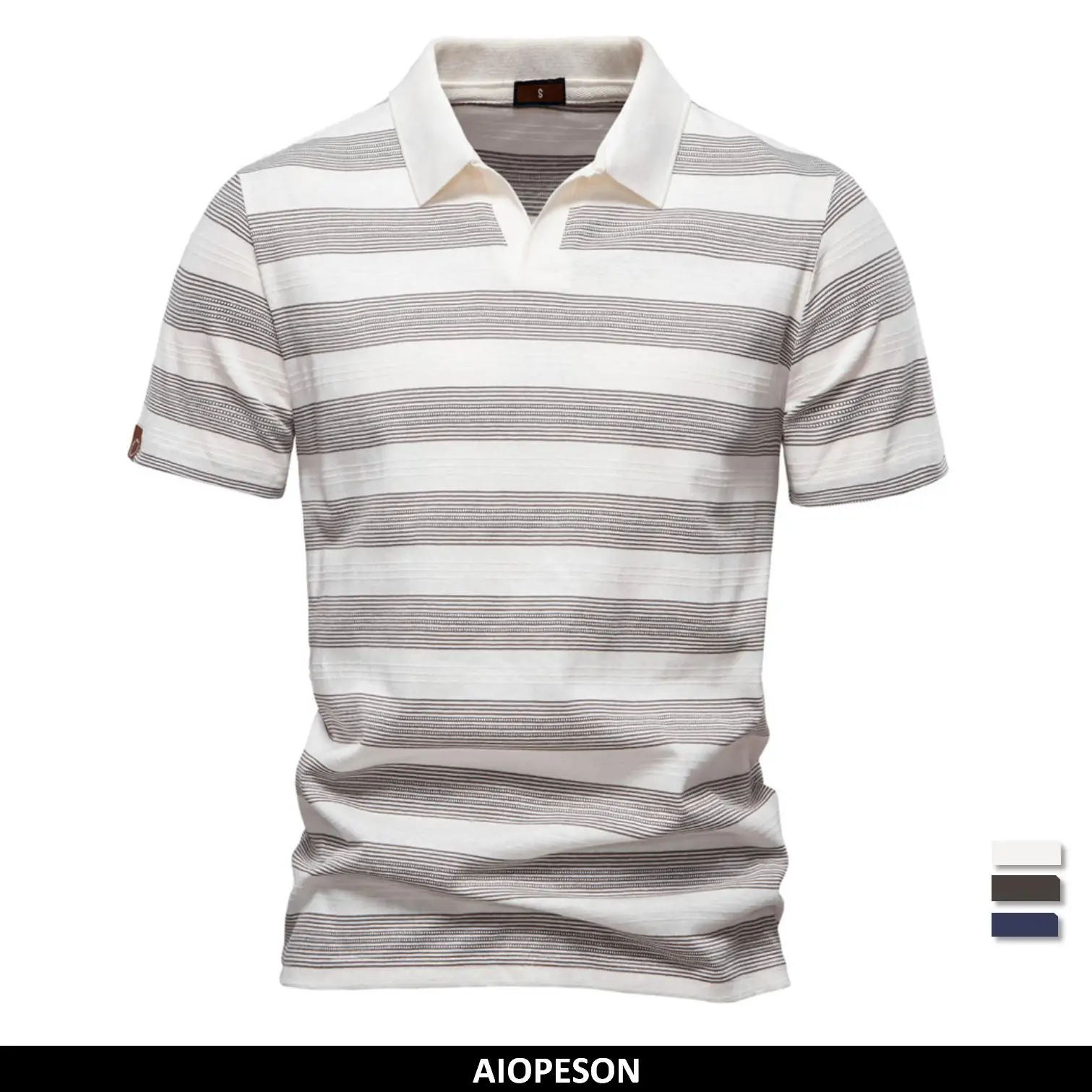 AIOPESON 2025 New Summer Striped V Neck Cotton Polo Shirts for Men Breathable Short Sleeve Casual Knit Shirts Comfort Fit
AIOPESON 2025 New Summer Striped V Neck Cotton Polo Shirts for Men Breathable Short Sleeve Casual Knit Shirts Comfort Fit
