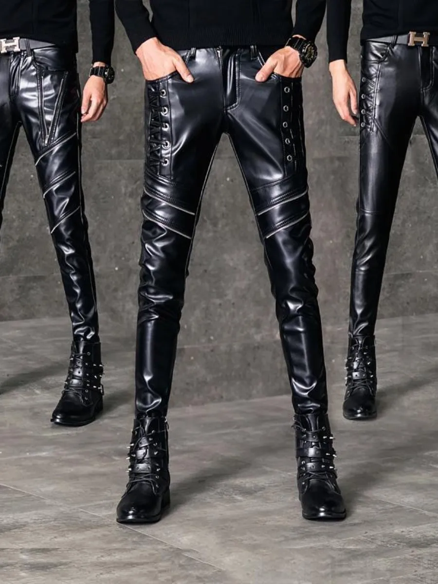 Мужские повседневные брюки Slim Fit для мотоциклистов, для выступлений на сцене, зимние, модные, с зауженными штанинами, удобные, для отдыха
Мужские повседневные брюки Slim Fit для мотоциклистов, для выступлений на сцене, зимние, модные, с зауженными штанинами, удобные, для отдыха