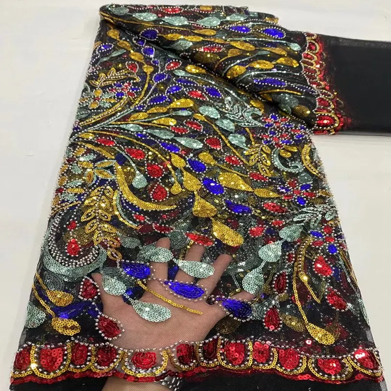 High Quality Embroidery French Lace Fabric African MulticolorSequins Beaded Tulle Lace Fabric For Sewing TS2620
High Quality Embroidery French Lace Fabric African MulticolorSequins Beaded Tulle Lace Fabric For Sewing TS2620