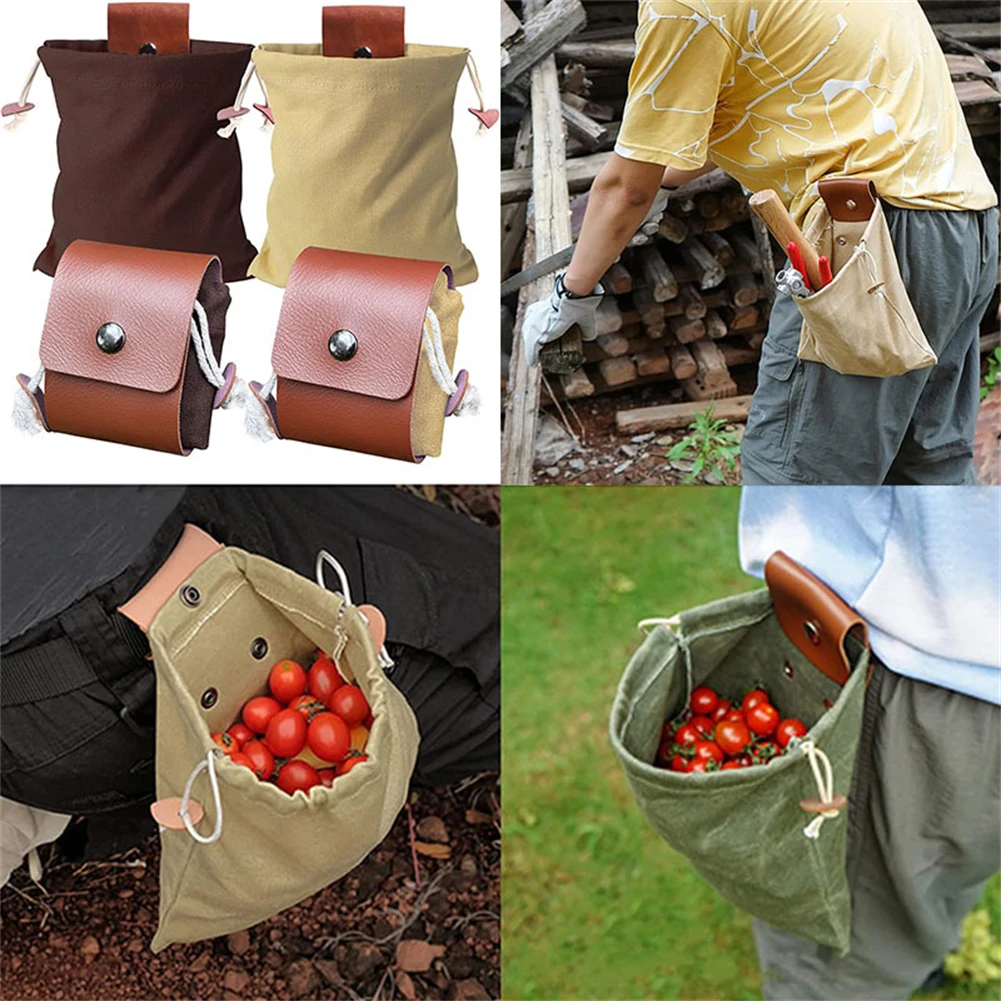 Portable Outdoor Foraging Bag Fruit Picking Pouch Collapsible Berry Puch Storage Leather Bushcraft Canvas Bag Hiking Camping
Portable Outdoor Foraging Bag Fruit Picking Pouch Collapsible Berry Puch Storage Leather Bushcraft Canvas Bag Hiking Camping
