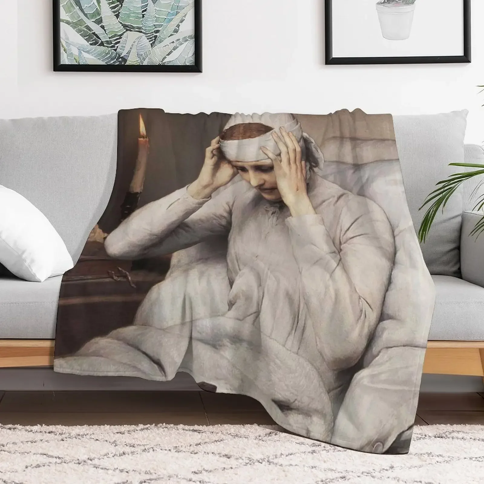 The Ecstatic Virgin Anna Katharina Emmerich - Gabriel von Max - 1885 Throw Blanket decorative Picnic Blankets
The Ecstatic Virgin Anna Katharina Emmerich - Gabriel von Max - 1885 Throw Blanket decorative Picnic Blankets