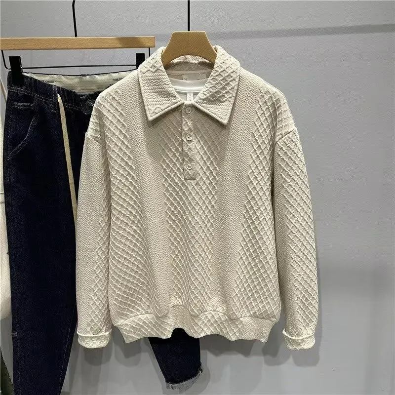 Sweatshirt Men's Loose Long-sleeved T-shirt Early Autumn New Knitted Handsome Polo Shirt Hoodies
Sweatshirt Men's Loose Long-sleeved T-shirt Early Autumn New Knitted Handsome Polo Shirt Hoodies